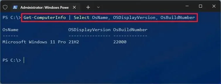 How to check version on Windows 11