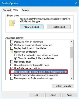 How to show hidden files on Windows 10