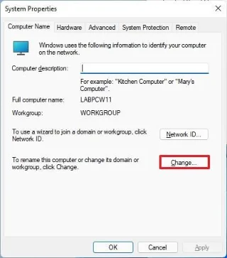 How to change PC name on Windows 11