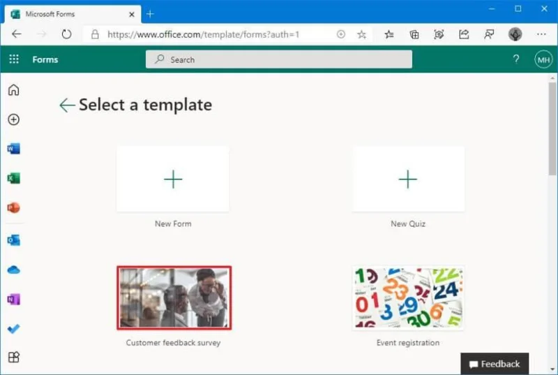 How to create survey with Microsoft Forms