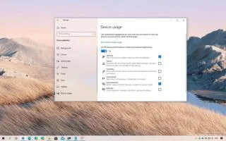 Aygıt kullanım ayarlarıyla özel kullanım için bilgisayarı optimize etmek için Windows 10 21H2