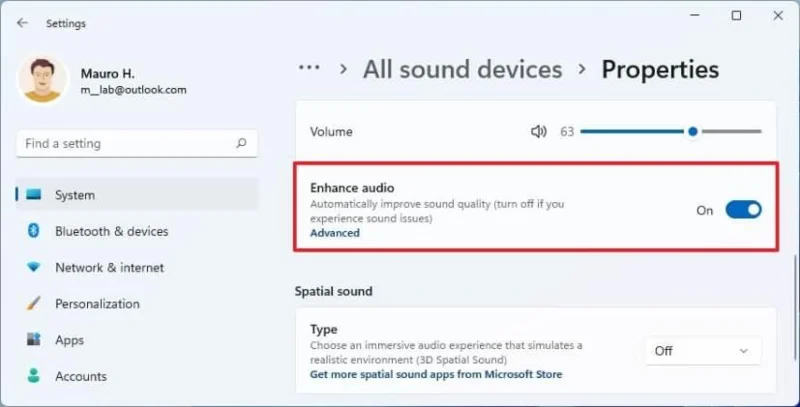 Как включить «Улучшение звука» в Windows 11