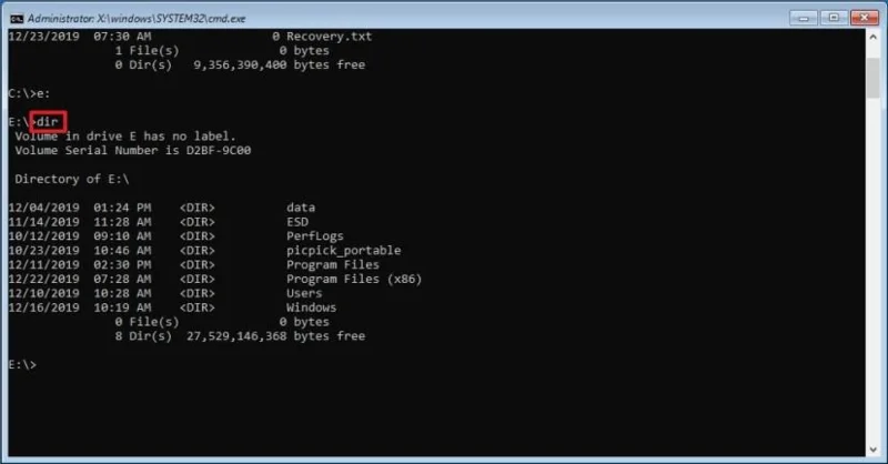 How to uninstall driver from recovery environment on Windows 10