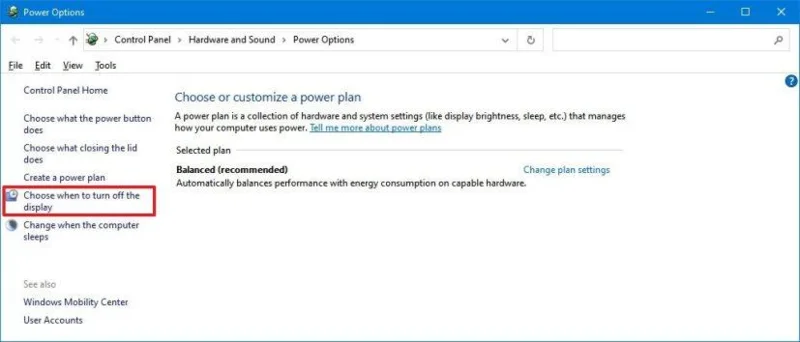 How to keep screen from turning off on Windows 10