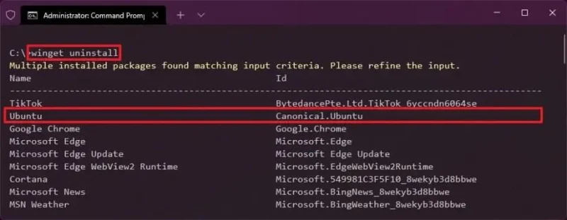 Como remover distribuição Linux do WSL