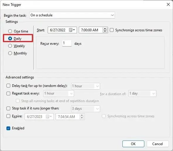 How to schedule automatic restore points on Windows 11