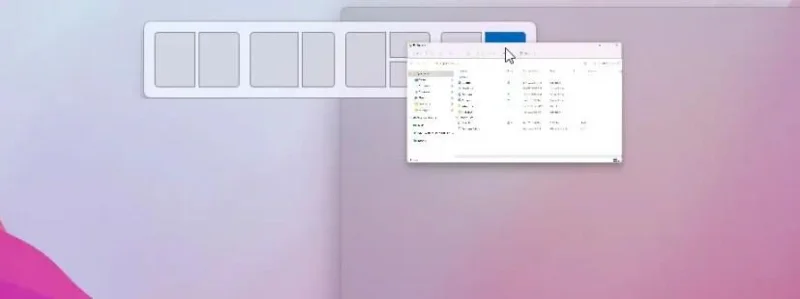 Windows 11 Snap layouts to get top of screen drop-down