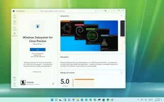 Теперь вы можете установить WSL из Microsoft Store в Windows 11.