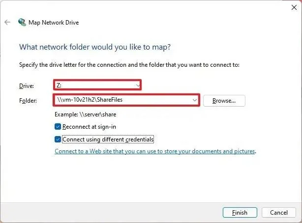How to map network drive on Windows 11
