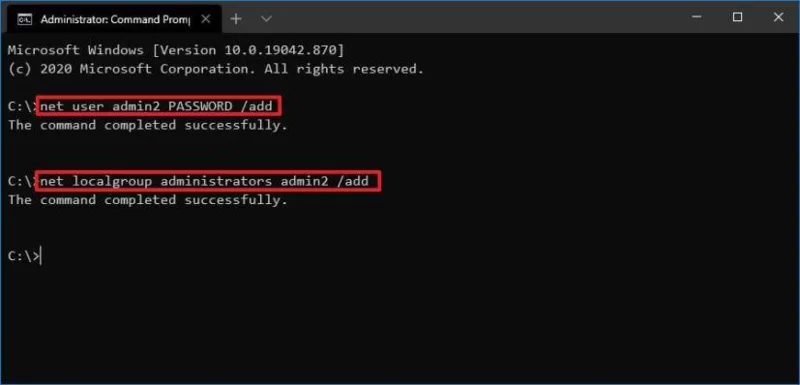 How to create local account on Windows 10