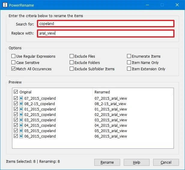 How to batch rename files using PowerToys PowerRename on Windows 10