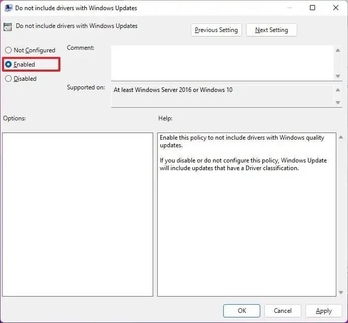 How to disable automatic driver install on Windows 11