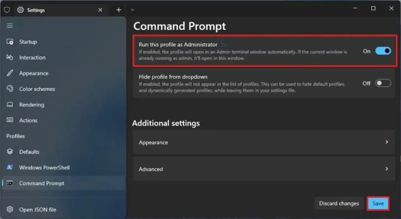 How to always open Command Prompt as administrator