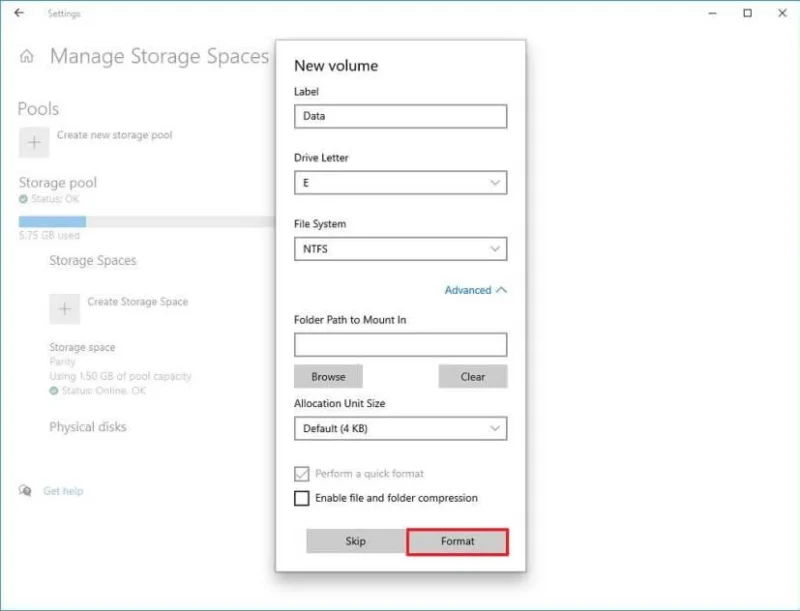 WINDOWS 10 BRINGS STORAGE SPACES TO SETTINGS APP