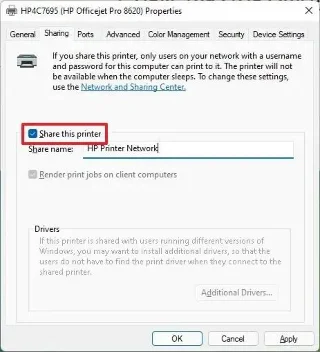 How to share printer in network on Windows 11