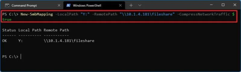 How to configure SMB compression for faster network file transfers on Windows 11