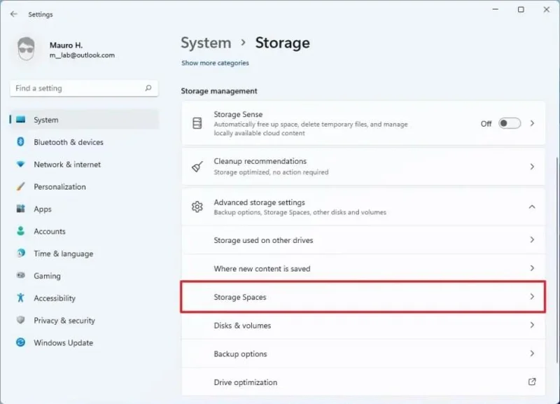 How to create pool on Storage Spaces for Windows 11