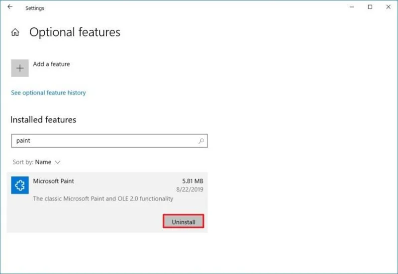 How to uninstall Microsoft Paint app on Windows 10