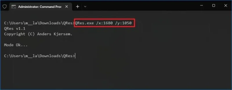 How to change screen resolution with command on Windows 10
