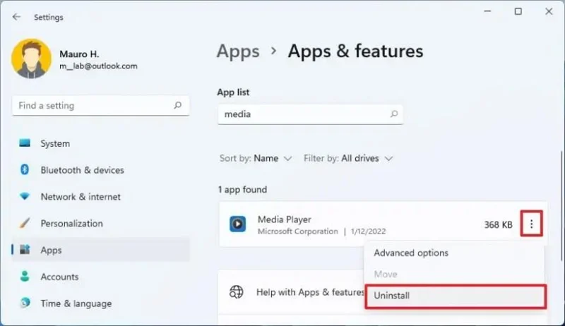 How to uninstall apps on Windows 11