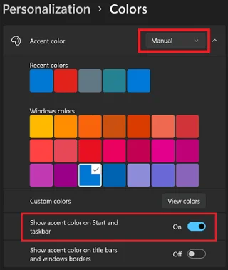 Windows 11: تغيير حجم شريط المهام وموضعه ولونه