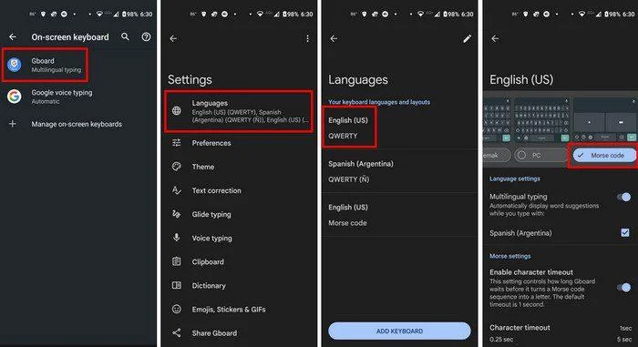 Gboard'da Mors Kodu Nasıl Etkinleştirilir - Android 11