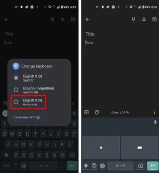 Gboard'da Mors Kodu Nasıl Etkinleştirilir - Android 11