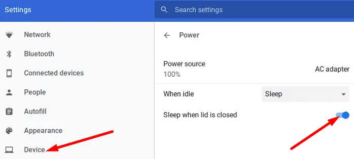 Düzeltme: Chromebook Kapak Kapalıyken Uyumuyor