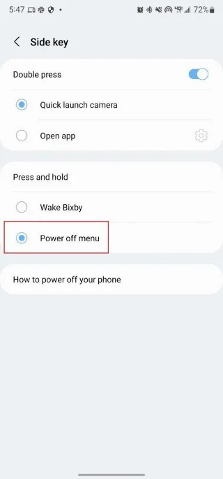 Galaxy S22: Bixby uitschakelen