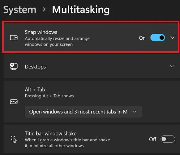 Cách sắp xếp ứng dụng và Windows trong Windows 11