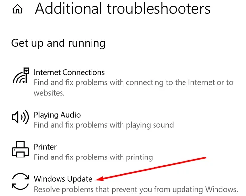 Comment réparer l'erreur de mise à jour Windows 0xc19001e1