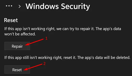 Khắc phục: Windows 11 không thể mở Windows Security
