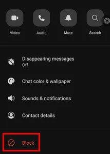Bloccare qualcuno su Signal