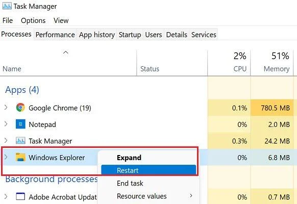 Düzeltme: Windows 11'de Eksik Görev Çubuğu Simgeleri