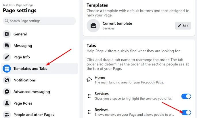 Configuration des recommandations Facebook