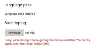 Làm cách nào để khắc phục mã lỗi 0x800f0950 trên Windows 11?