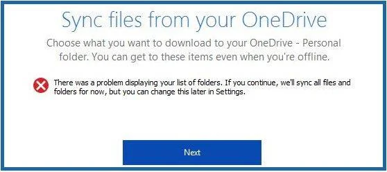 OneDrive: Klasör Listenizi Görüntüleyemedik