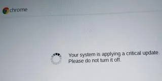 Chromebook : votre système applique une mise à jour critique