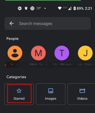 Google Mesajlarda Bir Mesajı Favori Olarak İşaretleme