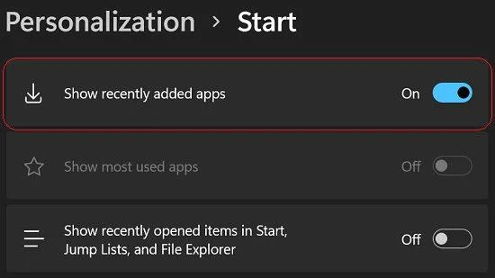 Windows 11: كيفية إزالة العناصر الموصى بها