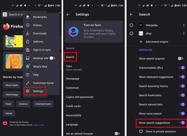 Firefox: Arama Önerileri Nasıl Kapatılır