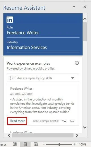 Microsoft Word: LinkedIn Özgeçmiş Asistanından En İyi Şekilde Nasıl Yararlanılır
