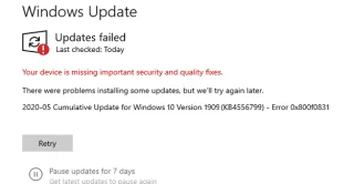 Windows Güncellenirken 0x800f0831 Hatası Nasıl Onarılır