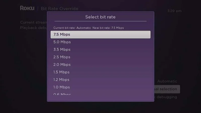 Roku: Bağlantı Hızını Manuel Olarak Ayarla