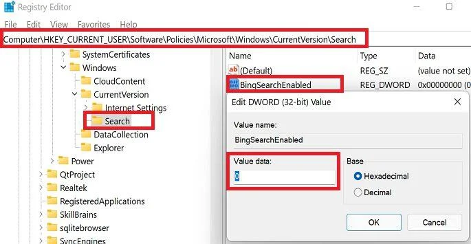 Cum să eliminați Bing Search din Windows 11