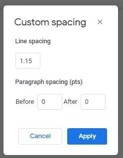 Google Dokümanlar'da Satır Aralığı Nasıl Değiştirilir