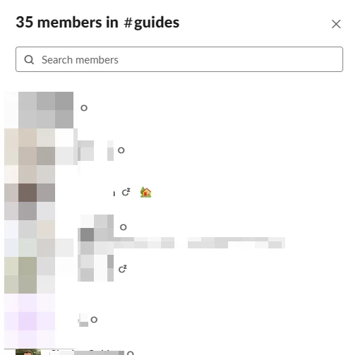 Cara melihat anggota saluran dan statusnya di Slack