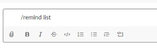 Lister les rappels dans Slack
