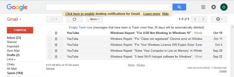 Bagaimana memulihkan email yang dihapus / diarsipkan di Gmail