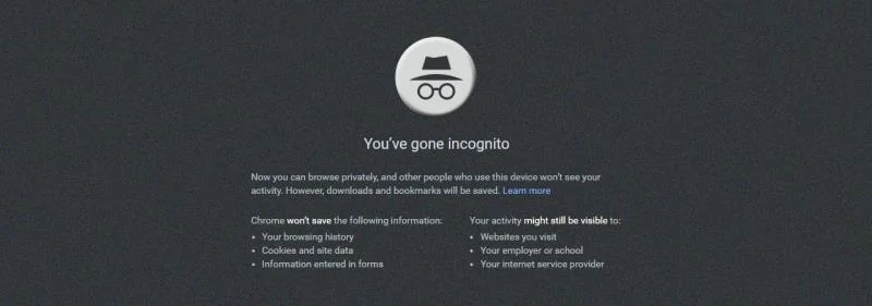 Modo incógnito en Chrome